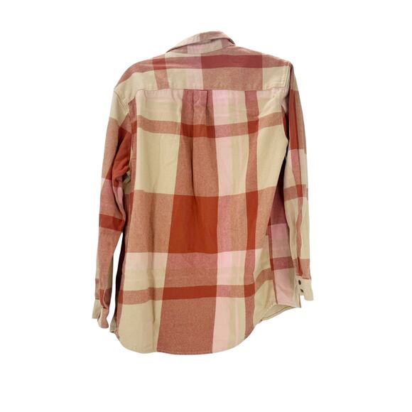 Roxy Let It Go Flannel Long Sleeve Button Up Shirt Boyfriend Fit Size XS NWT - Picture 4 of 12